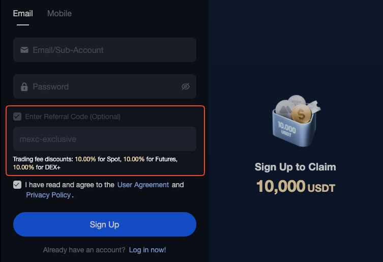 Mexc Referral code 2025